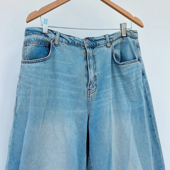 Reformation Jeans Cary High Rise Slouchy Wide Leg Jeans Light Bowen 31 Baggy - Picture 5 of 11